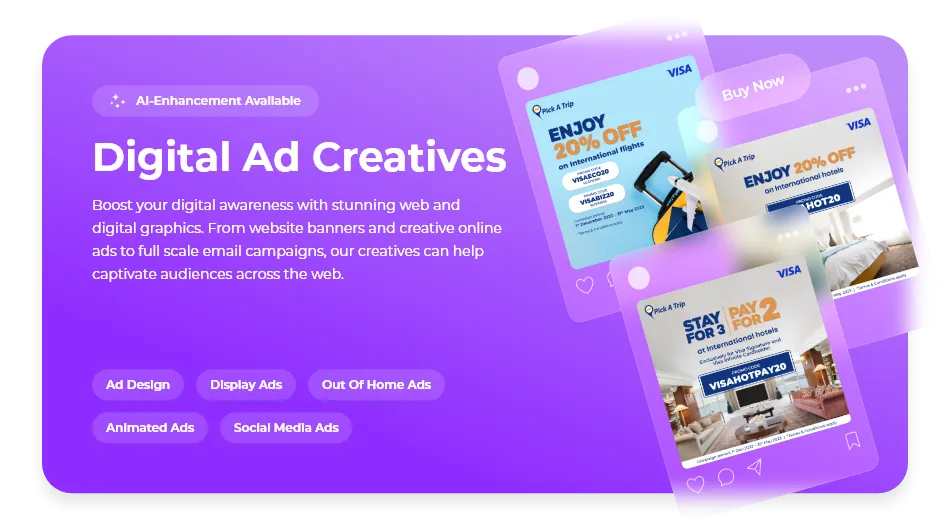 Digital ad creatives by Brandripe